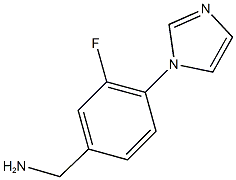 [3-fluoro-4-(1H-imidazol-1-yl)phenyl]methanamine, 951907-14-5, 结构式