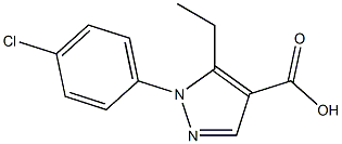 1-(4-chlorophenyl)-5-ethyl-1H-pyrazole-4-carboxylic acid,,结构式