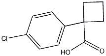 1-(4-chlorophenyl)cyclobutane-1-carboxylic acid,,结构式