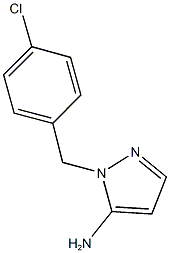 1-[(4-chlorophenyl)methyl]-1H-pyrazol-5-amine 化学構造式