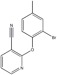 2-(2-bromo-4-methylphenoxy)pyridine-3-carbonitrile Struktur