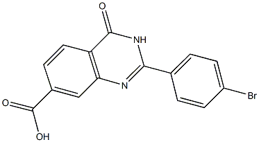 2-(4-bromophenyl)-4-oxo-3,4-dihydroquinazoline-7-carboxylic acid,,结构式