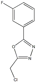 2-(chloromethyl)-5-(3-fluorophenyl)-1,3,4-oxadiazole 化学構造式