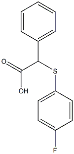 2-[(4-fluorophenyl)sulfanyl]-2-phenylacetic acid 化学構造式