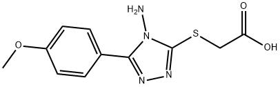 2-{[4-amino-5-(4-methoxyphenyl)-4H-1,2,4-triazol-3-yl]sulfanyl}acetic acid 结构式