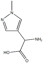 2-amino-2-(1-methyl-1H-pyrazol-4-yl)acetic acid 化学構造式