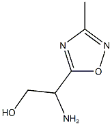 2-amino-2-(3-methyl-1,2,4-oxadiazol-5-yl)ethan-1-ol 化学構造式