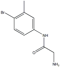 2-amino-N-(4-bromo-3-methylphenyl)acetamide,,结构式