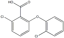 2-chloro-6-(2-chlorophenoxy)benzoic acid 化学構造式