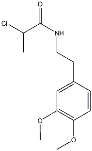 2-chloro-N-[2-(3,4-dimethoxyphenyl)ethyl]propanamide,,结构式