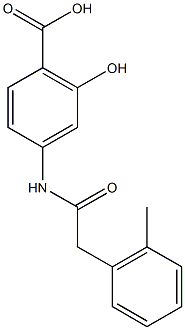 2-hydroxy-4-[2-(2-methylphenyl)acetamido]benzoic acid Struktur