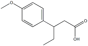 3-(4-methoxyphenyl)pentanoic acid,,结构式