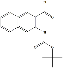 3-{[(tert-butoxy)carbonyl]amino}naphthalene-2-carboxylic acid Structure