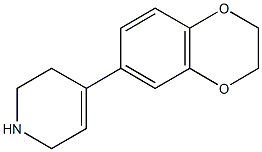 4-(2,3-dihydro-1,4-benzodioxin-6-yl)-1,2,3,6-tetrahydropyridine,,结构式