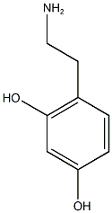 4-(2-aminoethyl)benzene-1,3-diol,,结构式