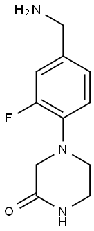 4-[4-(aminomethyl)-2-fluorophenyl]piperazin-2-one Structure