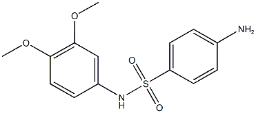 4-amino-N-(3,4-dimethoxyphenyl)benzene-1-sulfonamide,,结构式