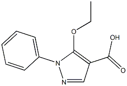 5-ethoxy-1-phenyl-1H-pyrazole-4-carboxylic acid,,结构式