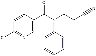 6-chloro-N-(2-cyanoethyl)-N-phenylpyridine-3-carboxamide Struktur