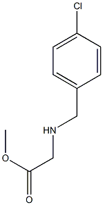 methyl 2-{[(4-chlorophenyl)methyl]amino}acetate,,结构式