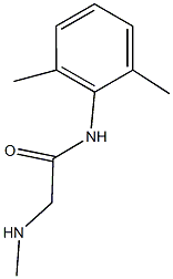 N-(2,6-dimethylphenyl)-2-(methylamino)acetamide 化学構造式