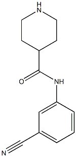 N-(3-cyanophenyl)piperidine-4-carboxamide,,结构式