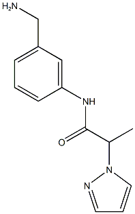 N-[3-(aminomethyl)phenyl]-2-(1H-pyrazol-1-yl)propanamide Structure