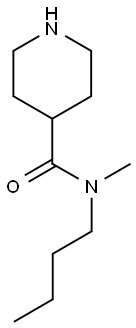 N-butyl-N-methylpiperidine-4-carboxamide 化学構造式