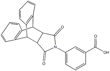 3-(16,18-二氧代-17-氮杂五环[6.6.5.0~2,7~.0~9,14~.0~15,19~]十九-2,4,6,9,11,13-六烯-17-基)苯甲酸, , 结构式