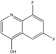 6,8-Difluoro-quinolin-4-ol,,结构式