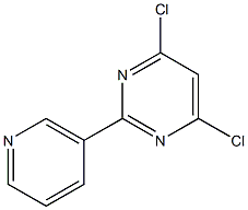 4,6-dichloro-2-pyridin-3-ylpyrimidine 化学構造式