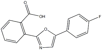 2-[5-(4-FLUOROPHENYL)-1,3-OXAZOL-2-YL]BENZOIC ACID 结构式