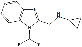 N-{[1-(DIFLUOROMETHYL)-1H-BENZIMIDAZOL-2-YL]METHYL}CYCLOPROPANAMINE Structure