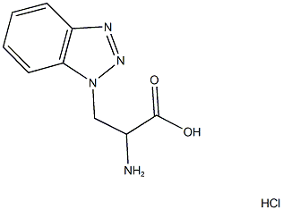 2-AMINO-3-(1H-1,2,3-BENZOTRIAZOL-1-YL)PROPANOIC ACID HYDROCHLORIDE Structure