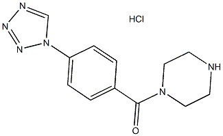 1-[4-(1H-TETRAZOL-1-YL)BENZOYL]PIPERAZINE HYDROCHLORIDE Structure