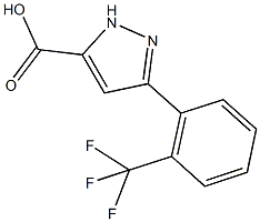3-[2-(TRIFLUOROMETHYL)PHENYL]-1H-PYRAZOLE-5-CARBOXYLIC ACID,,结构式