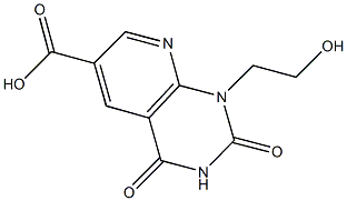 1-(2-HYDROXYETHYL)-2,4-DIOXO-1,2,3,4-TETRAHYDROPYRIDO[2,3-D]PYRIMIDINE-6-CARBOXYLIC ACID 化学構造式