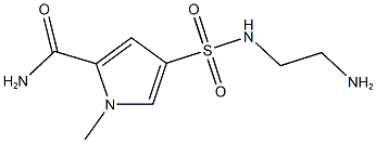 4-{[(2-AMINOETHYL)AMINO]SULFONYL}-1-METHYL-1H-PYRROLE-2-CARBOXAMIDE 结构式