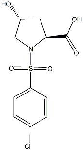 (2S,4R)-1-[(4-chlorophenyl)sulfonyl]-4-hydroxypyrrolidine-2-carboxylic acid Structure
