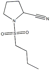 1-(butylsulfonyl)pyrrolidine-2-carbonitrile 化学構造式