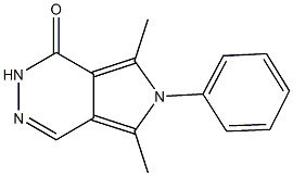 5,7-dimethyl-6-phenyl-2,6-dihydro-1H-pyrrolo[3,4-d]pyridazin-1-one,,结构式