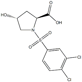(2S,4R)-1-[(3,4-dichlorophenyl)sulfonyl]-4-hydroxypyrrolidine-2-carboxylic acid Structure