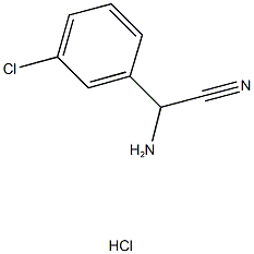 amino(3-chlorophenyl)acetonitrile hydrochloride Struktur