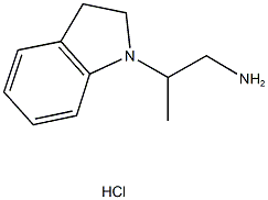 2-(2,3-dihydro-1H-indol-1-yl)propan-1-amine hydrochloride,,结构式