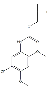 2,2,2-trifluoroethyl 5-chloro-2,4-dimethoxyphenylcarbamate 结构式