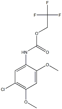 2,2,2-trifluoroethyl 5-chloro-2,4-dimethoxyphenylcarbamate 化学構造式