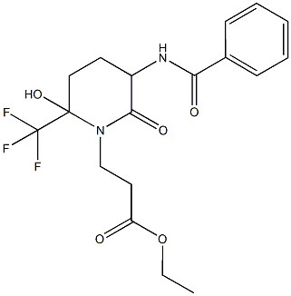 ethyl 3-[5-(benzoylamino)-2-hydroxy-6-oxo-2-(trifluoromethyl)piperidin-1-yl]propanoate