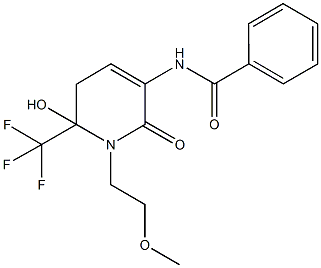 N-[6-hydroxy-1-(2-methoxyethyl)-2-oxo-6-(trifluoromethyl)-1,2,5,6-tetrahydropyridin-3-yl]benzamide|