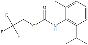 2,2,2-trifluoroethyl 2-isopropyl-6-methylphenylcarbamate,,结构式