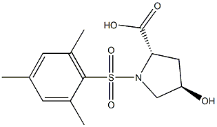 (2S,4R)-4-hydroxy-1-(mesitylsulfonyl)pyrrolidine-2-carboxylic acid Structure